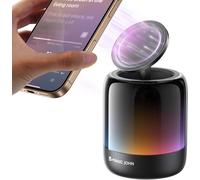 Haut-Parleur Bluetooth Avec Support Magsafe Pour Téléphone Portable,Table,Boîte À Musique Avec Lumière,Bluetooth 5.3,Batterie 3,5 H +,Son Stéréo Puissant Pour Iphone,Galaxy,Etc. Noir