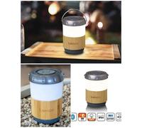 Haut-parleur Bluetooth Bois batterie intégrée rechargeable + Lanterne 3 intensités