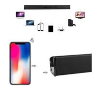 Haut-parleur Bluetooth BS-28B Barre de son stéréo sans fil pour téléviseur Carte mémoire (télécommande avec batterie)