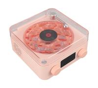 Haut-Parleur Bluetooth de Style Tourne-Disque avec Veilleuse et Affichage de L'heure, Haut-Parleur Bluetooth Vintage avec qualité Sonore Stéréo, Volume Fort et Basses Riches