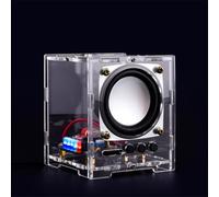 Haut-Parleur Bluetooth Diy 3 W Mini Ht6872 Amplificateur Audio Stéréo Avec Coque En Acrylique Led Clignotante Pratique Pour L'Intérieur Et L'Extérieur (Transparent)