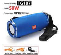 Haut-parleur Bluetooth extérieur ipx6 imperméable sans fil colonne portable super Basic Party audio 3D stéréo Haut-parleur PC music center super Bass FM TF carte USB tg187-50W Bleu