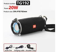 Haut-parleur Bluetooth extérieur ipx6 imperméable sans fil colonne portable super Basic Party audio 3D stéréo Haut-parleur PC music center super Bass FM TF carte USB tg187-20W Noir