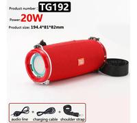 Haut-parleur Bluetooth extérieur ipx6 imperméable sans fil colonne portable super Basic Party audio 3D stéréo Haut-parleur PC music center super Bass FM TF carte USB tg187-20W Rouge