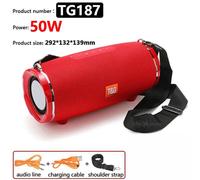 Haut-parleur Bluetooth extérieur ipx6 imperméable sans fil colonne portable super Basic Party audio 3D stéréo Haut-parleur PC music center super Bass FM TF carte USB tg187-50W Rouge
