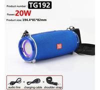 Haut-parleur Bluetooth extérieur ipx6 imperméable sans fil colonne portable super Basic Party audio 3D stéréo Haut-parleur PC music center super Bass FM TF carte USB tg187-20W Bleu