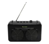 Haut-parleur Bluetooth NEW-RM-S606, carte Radio multifonctionnelle rétro, caisson de basses avec panneau solaire