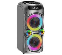 Haut-parleur Bluetooth portable de 100 W Haut-parleur sans fil haute puissance TWS Accouplement stéréo fort Bases profondes Haut-parleur de grande fête avec subwoofer Lumière de champ LED (Noir)