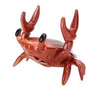 Haut-Parleur Bluetooth Portable en Forme de Crabe, Support de Téléphone, Haut-Parleur Surround à 360 Degrés, pour la Maison, Le Bureau, Le Matériau ABS (Rouge)