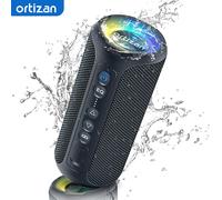 Haut-parleur Bluetooth portable Ortizan X8 Pro, son puissant de 40 W et basses améliorées, étanche IPX7, appairage TWS, lumières RVB, 3 modes EQ, entrée TF/AUX, haut-parleurs sans fil Bluetooth 5.3 Na