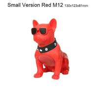 Haut-parleur Bluetooth portable sans fil Big Bulldog,radio Surround,carte multifonction,caisson de basses,qualité sonore 3D,FM RapBass - Type M12 Small Red