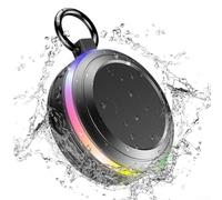 Haut-parleur Bluetooth pour salle de bain - Radio FM - Étanche à 7 niveaux - Pour salle de bain - Noir