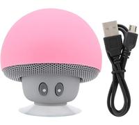 Haut-Parleur Bluetooth,Prend En Charge La Réponse Mains Libres Au Téléphone Avec Microphone,Mini Caisson De Basses Champignon Portable Sans Fil Avec Fonction Ventouse (Rose)