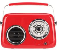 Haut-Parleur Bluetooth Radio Rétro Radio Vintage,Radio Numérique Portable,Son Stéréo Portable Hifi Mignon Haut-Parleur Radio De Style Ancien Pour Fête En Plein Air (Rouge)