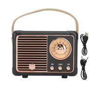 Haut-parleur Bluetooth rétro, décor Vintage, Style ancien, Mini haut-parleur Portable sans fil pour cuisine, bureau, chambre à coucher, bureau, extérieur (Noire)