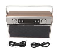 Haut-parleur Bluetooth retro multifonction, radio-reveil FM, fonction reveil, bouton poussoir de reglage, haut-parleur sans fil