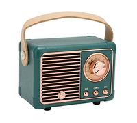 Haut-Parleur Bluetooth Rétro, Petit Haut-Parleur Bluetooth sans Fil Vintage, Style Mignon à L'ancienne pour Bureau, Chambre à Coucher, Support Disque U, Carte Mémoire (Vert)