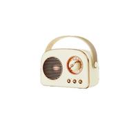 Haut-parleur bluetooth rétro portable rechargeable clé usb TF cassette FM blanc