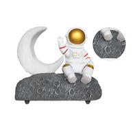 Haut-parleur Bluetooth sans fil en forme d'astronaute lunaire avec LED, radio FM, USB - Or
