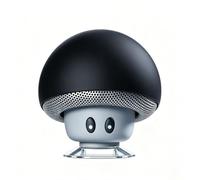Haut-parleur Bluetooth sans fil portable avec ventouse comme support de téléphone, compatible avec les smartphones, ordinateurs portables, maison-noir