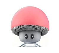 Haut-parleur Bluetooth sans fil portable avec ventouse comme support de téléphone, compatible avec les smartphones, ordinateurs portables, maison/cadeaux pour filles - Rouge