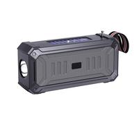 Haut-parleur Bluetooth sans fil solaire double énergie solaire Rechargeable avec lampe de poche TF USB lecteur de musique Mp3 système Audio Radio Fm grey