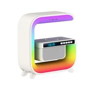 Haut-parleur Bluetooth TD® 1500MAh (18650)Réveil avec minuterie Chargeur sans fil 10W