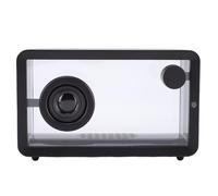 Haut-Parleur Bluetooth Transparent Futuriste Effets de Lumière Multicolores Connectivité Transparente Son Stéréo Riche pour Une Utilisation Quotidienne ou Un Voyage Verre en Plastique 1x