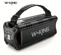 Haut-parleur Bluetooth W-KING D8mini-1, haut-parleurs portables sans fil 30W, étanches IPX6, autonomie 24H, EQ, AUX, carte TF noir