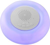 Haut-parleur BT flottant piscine ext?rieure sans fil portable subwoofer veilleuse RVB 8 couleurs changeantes pour fontaine d'?tang Blanc