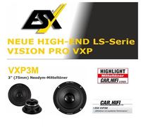 Haut-parleur central ESX VXP3M 7,5 cm (3") avec aimant néodyme 120 watts...