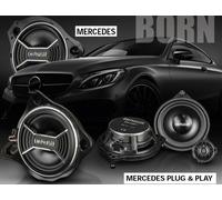Emphaser Haut-parleur coaxial EM-MBS1 Plug & Play pour Mercedes Benz Classe C W205 Berline
