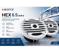 Haut-parleur coaxial Hertz HEX 6,5 M-W-O 16,5 cm (6,5") pour bateaux Marine O...