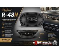 Haut-parleur coaxial ovale RETROSOUND R-48N 4 x 8 pouces pour voitures ancien...
