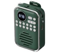 Haut-parleur compatible Bluetooth avec batterie rechargeable de 400 mAh - Mini radio portable rétro - Lecture multi-mode pour la compréhension de l'écoute des histoires d'opéra (vert)