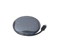 AVERMEDIA Smart Speakerphone AS315 Haut parleur de reunion intelligent avec Hub HDMI/USB A/USB C, IA,reduction de bruits, supresssion Echo, Son 360°