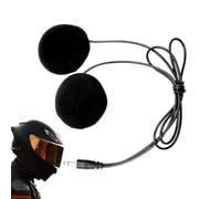 Haut-parleur de casque pour moto - Écouteurs filaires de 3,5 mm avec câble d'extension de 1 m - Casque de vélo de sport fin pour casque intégral - Réponse audio claire - Pour le cyclisme en motoneige