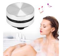 Haut-Parleur de Conduction en Os, Haut-Parleur Bluetooth sans Fil Portable Mini Lecteur de Musique, Stéréo Basse Créative avec Ventouse, Douche, Maison, Extérieur (Silver)