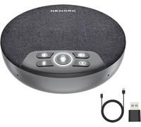 Haut-Parleur De Conférence Avec Microphone À 360°, Prise Vocale 3M, Connexions Bluetooth/Filaire/Dongle, Batterie 2600 Mah Pour Une Utilisation De 6 Heures, Double Appareil Daisy Chain,