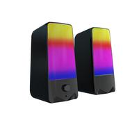 Haut-parleur de jeu Bluetooth RVB 6D Surround stéréo Bass Subwoofer Ordinateur de bureau Haut-parleur, Noir