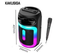 Haut-parleur de karaoké Hi-Fi sans fil,centre de musique,haut-parleur portable,boîte de son,famille,KTV,FM,extérieur,Bluetooth,50W,injuste - Type KK-8104