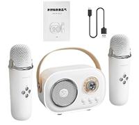 Haut-parleur de karaoké sans fil portable avec microphone - Ensemble de karaoké compact avec deux microphones, haut-parleur | Home Entertainment Haut-parleur de karaoké pour et fêtes