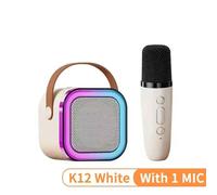 Haut-parleur de microphone karaoké K12 KTV,haut-parleur audio Bluetooth haut de gamme,petite colonne de chant Bluetooth pour enfants,maison professionnelle #E