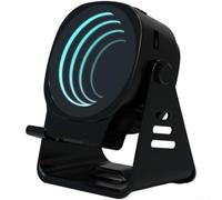 Haut-parleur de musique LED RVB BT5.3 avec support de téléphone et | Construction ABS, pilote 5 W, SNR 90 dB, taille compacte, s'adapte à un bureau ou une étagère