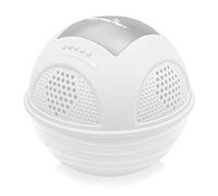Haut-parleur de piscine flottant portable étanche - Compatible avec Bluetooth - Système de haut-parleur de douche rechargeable - Chargeur USB - iPod Android iPhone - Pyle (Blanc)