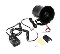 Haut-parleur de Sirène de Voiture, 12V 50W 6 Tonalités Fort Alarme D'avertissement de Voiture Sirène D'incendie Klaxon Haut-parleur 105-115dB avec MIC