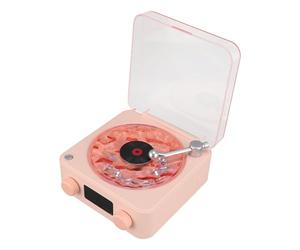 Haut-Parleur de Style Tourne-Disque, Affichage de L'heure de Nuit, Haut-Parleur sans Fil 3 en 1, Platine Vinyle Portable Vintage, pour Chambres, Salons, Bureaux (#2)