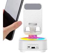 Haut-Parleur de Support de téléphone - Support de téléphone Portable Rotatif de 7,48 Pouces | Supportaudio réglable - Supportde téléphoneportable en ABS avec éclairage Base antidérapante et