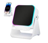 Haut-parleur de téléphone à induction - Station lumineuse pliable de 10 W, appareil audio portable avec support de téléphone, amplificateur de musique compact, accessoire audio de table |