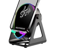 Haut-parleur de téléphone | Induction de son stéréo de rotation à 180 degrés avec lumière - Avec chargeur haut-parleur standard de téléphone - Pour Noël, anniversaire, hommes, filles, garçons, femmes